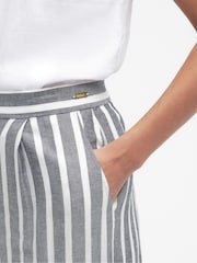 Barbour® Black/White Annalise Stripe Straight Leg Trousers - Image 8 of 9