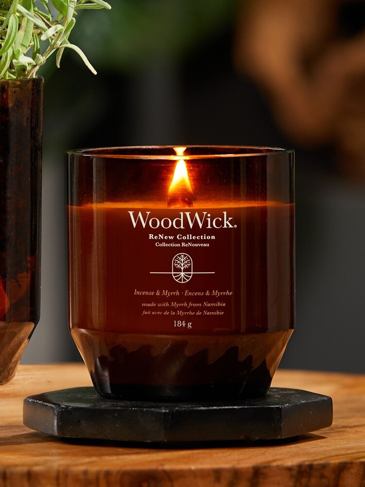 Woodwick Natural ReNew Medium Scented Candle Incense Myrrh - Image 1 of 4