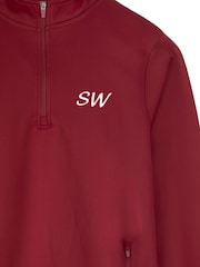 Stitch Style Personalised Initial Unisex Burgundy Zip Top - Image 4 of 4