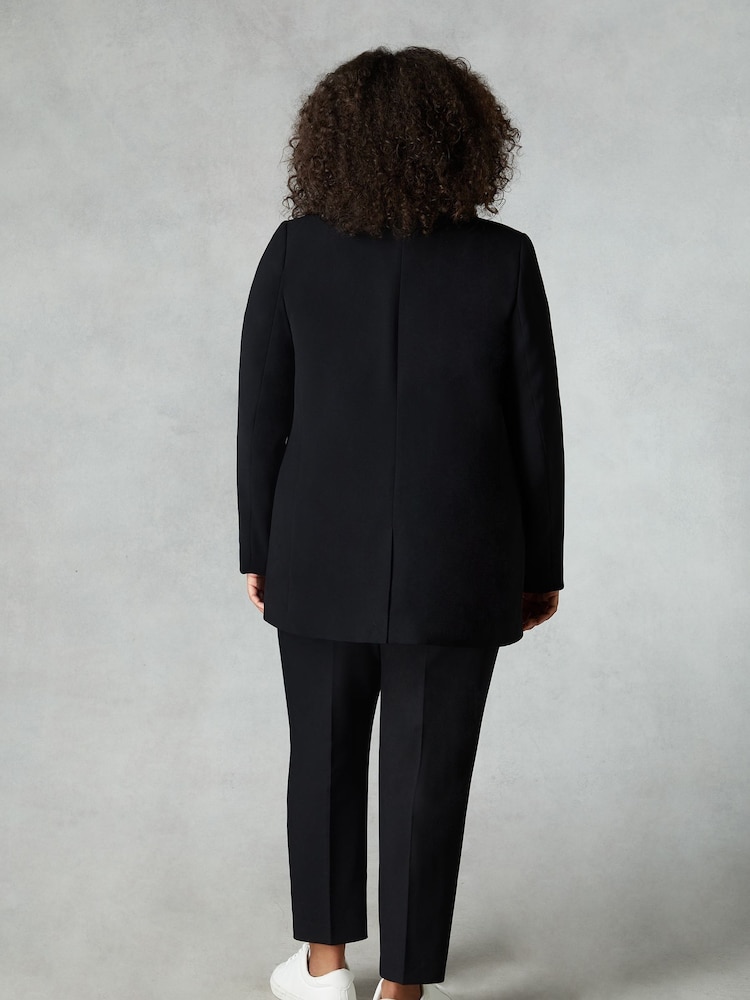 Live Unlimited Black Curve Woven Crepe Blazer - Image 2 of 4