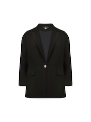 Live Unlimited Black Curve Woven Crepe Blazer - Image 4 of 4