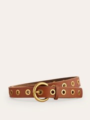 Boden Brown Eyelet Leather Belt - Image 2 of 3