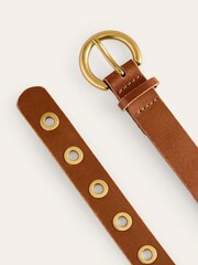Boden Brown Eyelet Leather Belt - Image 3 of 3