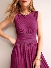 Boden Red Thea Sleeveless Midi Dress - Image 2 of 5