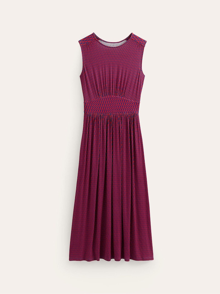 Boden Red Thea Sleeveless Midi Dress - Image 5 of 5
