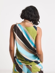 Simply Be Brown Twisted One Shoulder Linen Top - Image 2 of 4