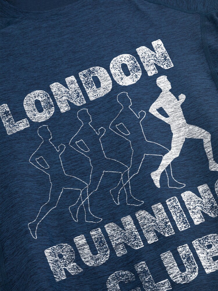 Personalised 'Running club' Navy Short Sleeve T-Shirt By Stitch Style. - Image 2 of 4