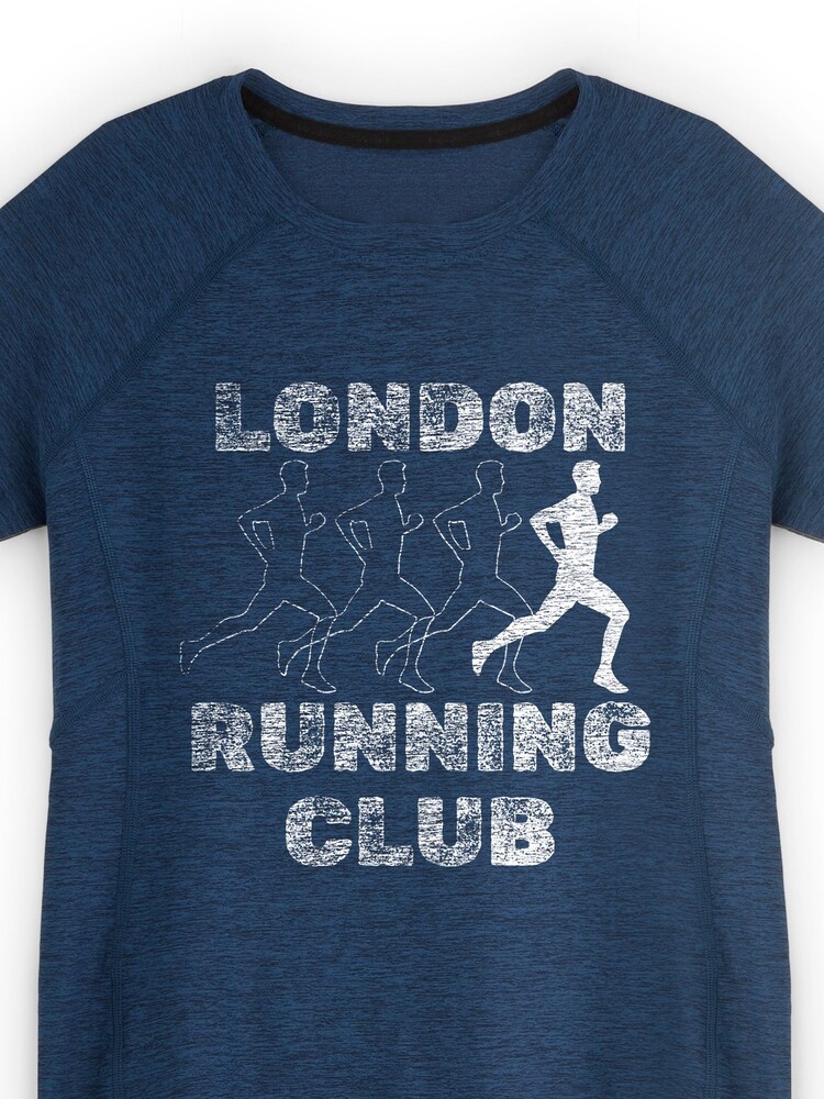 Personalised 'Running club' Navy Short Sleeve T-Shirt By Stitch Style. - Image 4 of 4