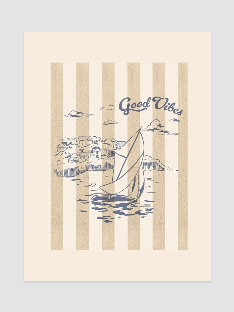 Joules Brown Good Vibes Point of View Print Wall 42 x 59cm Art - Image 1 of 2 Joules Brown Good Vibes Point of View Print Wall 42 x 59cm Art - Image 1 of 2