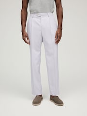 Lilac Purple Relaxed Fit Motionflex Stretch Suit Trousers - Image 1 of 8