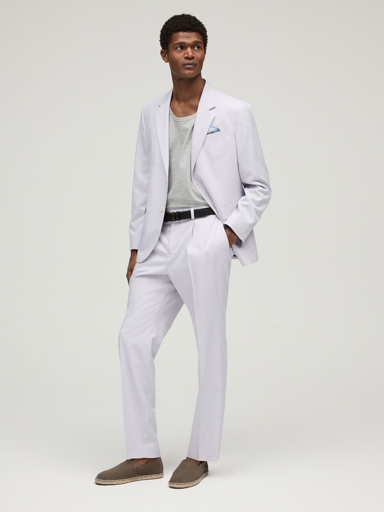 Lilac Purple Relaxed Fit Motionflex Stretch Suit Trousers - Image 2 of 8