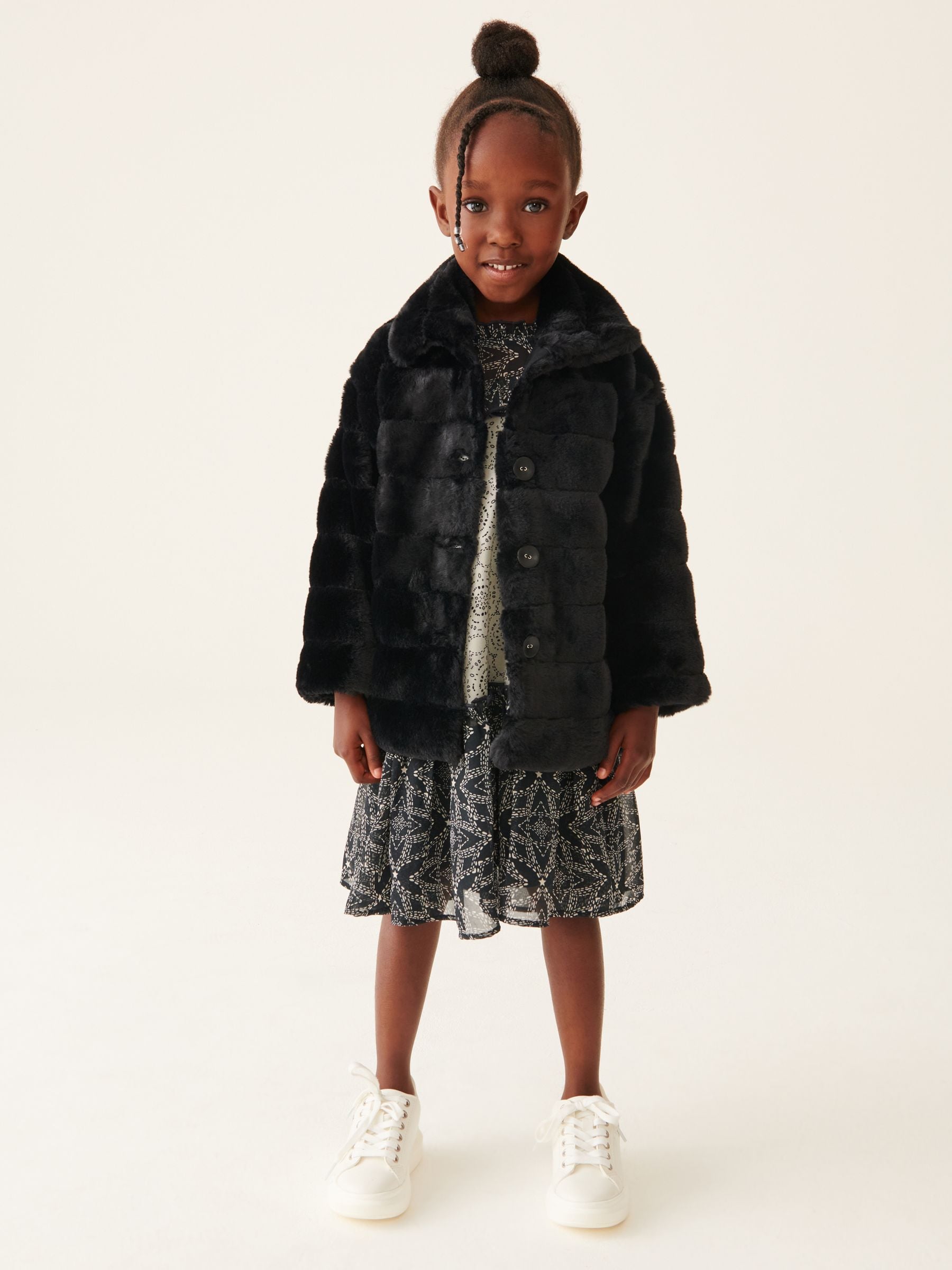 Buy Mint Velvet Black Faux Fur Jacket from Next Luxembourg
