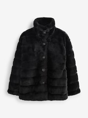Mint Velvet Black Faux Fur Jacket - Image 10 of 15