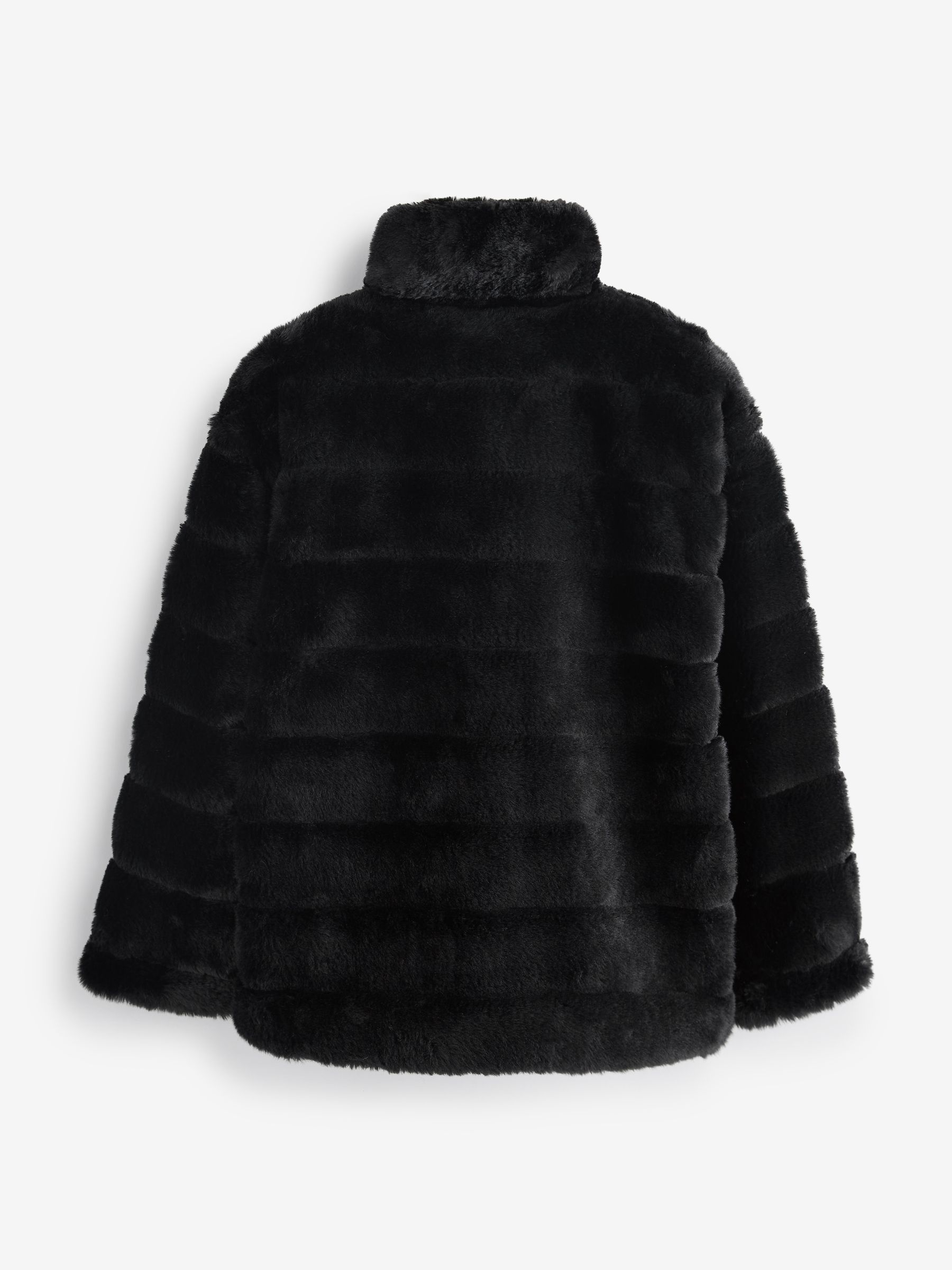 Buy Mint Velvet Black Faux Fur Jacket from Next Luxembourg