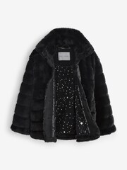 Mint Velvet Black Faux Fur Jacket - Image 12 of 15