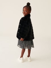 Mint Velvet Black Faux Fur Jacket - Image 3 of 15