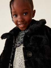Mint Velvet Black Faux Fur Jacket - Image 5 of 15
