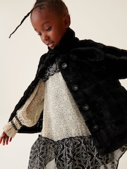 Mint Velvet Black Faux Fur Jacket - Image 6 of 15