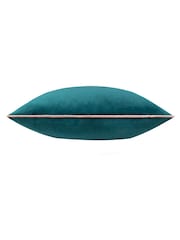 Furn Teal Blue Meridian Velvet 55cm X 55cm Cushion Cover - Image 5 of 6