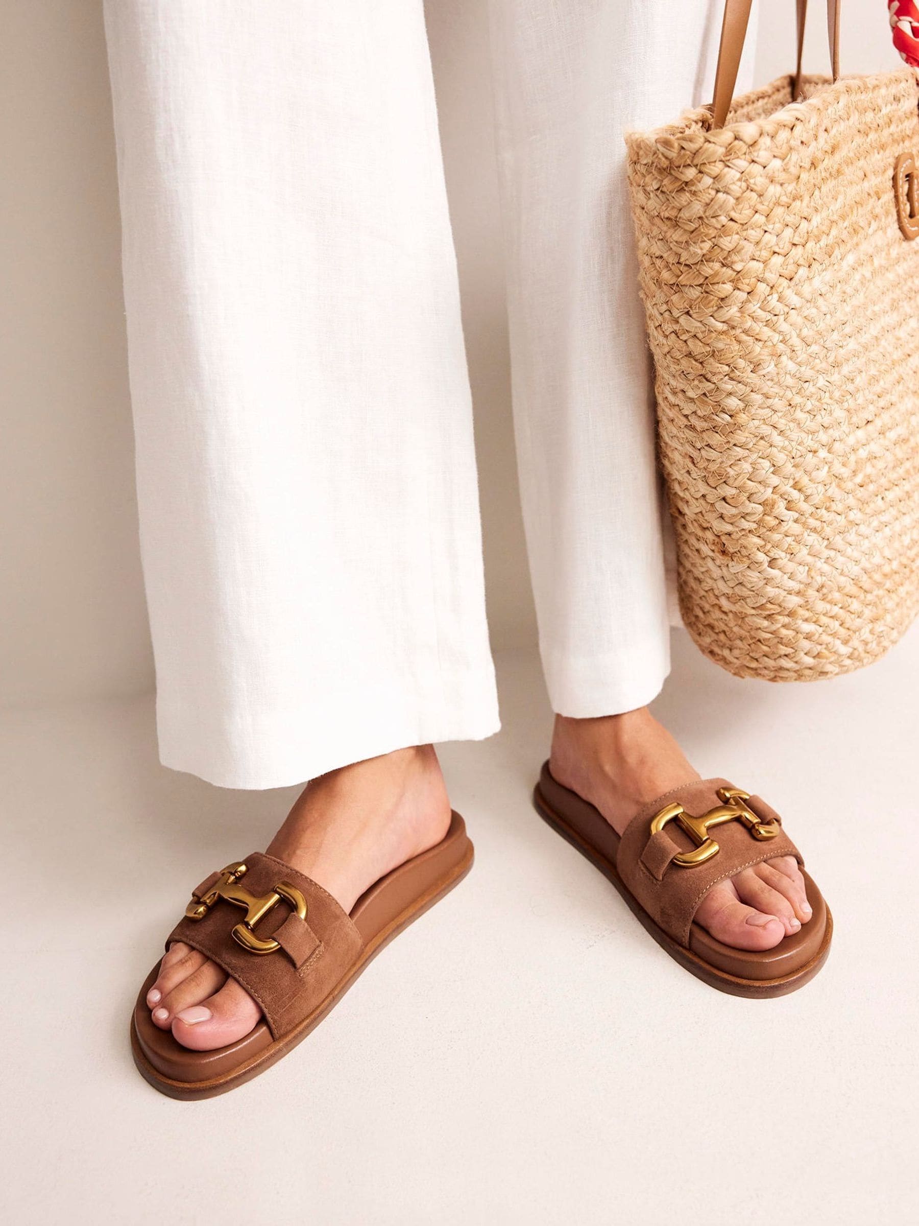 Buy Boden Brown Iris Snaffle Slider Sandals from the Next UK