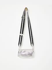 Oliver Bonas Silver Naha Silver Metallic Crossbody Bag - Image 3 of 7