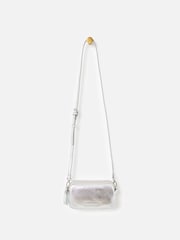 Oliver Bonas Silver Naha Silver Metallic Crossbody Bag - Image 4 of 7