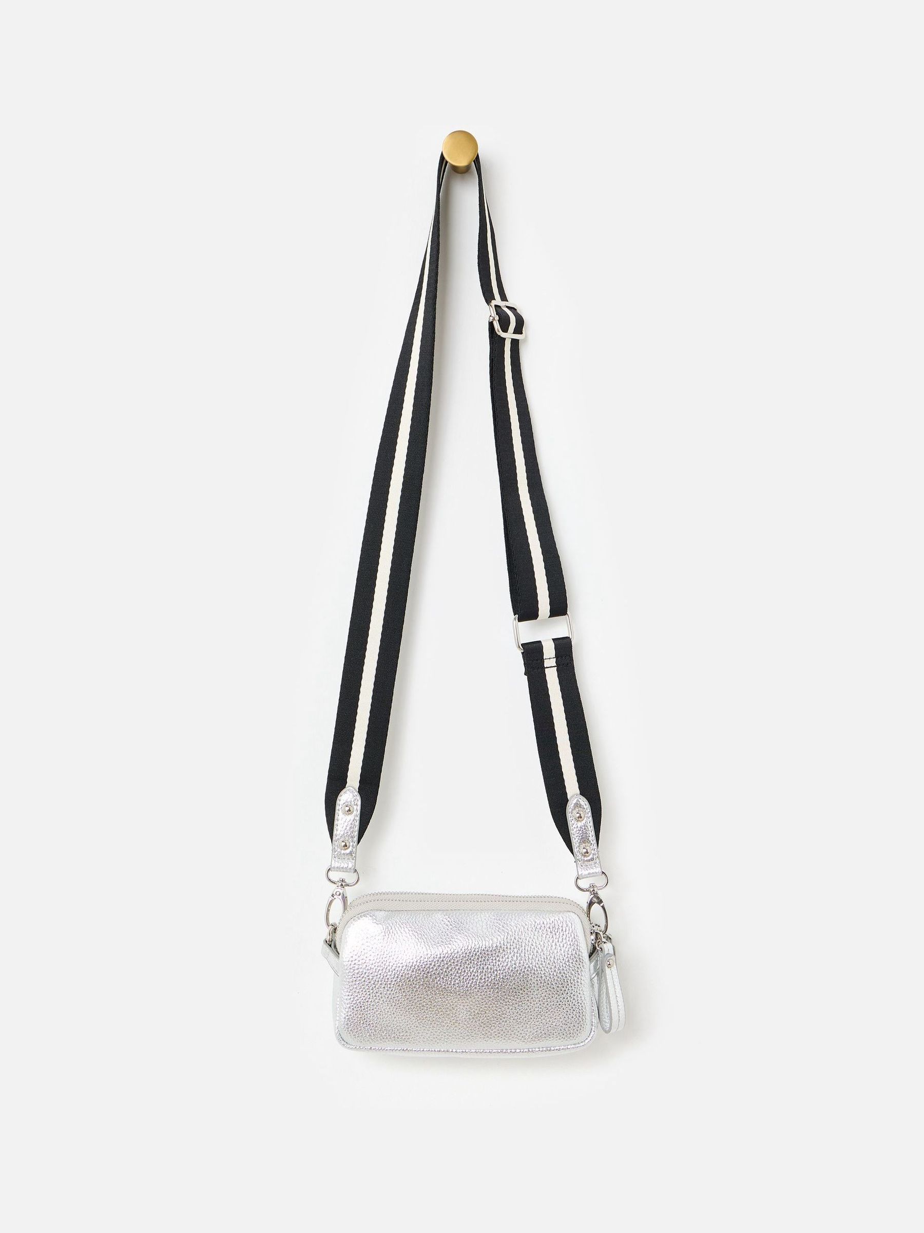 Buy Oliver Bonas Silver Naha Silver Metallic Crossbody Bag from