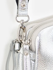 Oliver Bonas Silver Naha Silver Metallic Crossbody Bag - Image 7 of 7