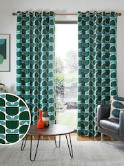 Cortinas Orla Kiely Block Stem com ilhós - Imagem 1 de 3