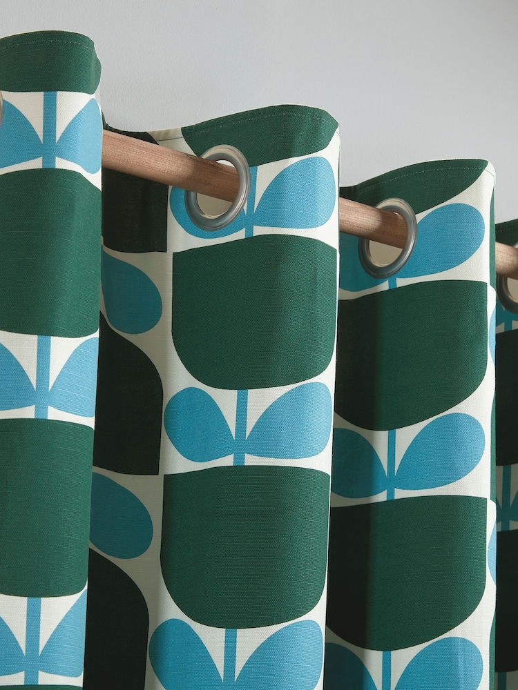 Cortinas Orla Kiely Block Stem com ilhós - Imagem 2 de 3