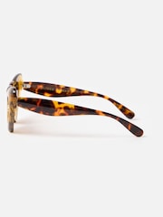 Oliver Bonas Yellow & Tort Heart Sunglasses - Image 3 of 5