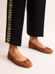 Boden Light Brown Kitty Flexi Sole Ballet Pumps - Image 1 of 4