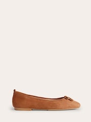Boden Light Brown Kitty Flexi Sole Ballet Pumps - Image 2 of 4