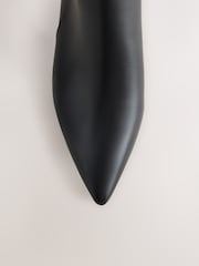 Black Standard fit Forever Comfort® Metal Heel Leather Ankle Boots - Image 3 of 5