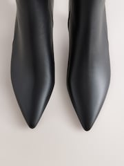 Black Standard fit Forever Comfort® Metal Heel Leather Ankle Boots - Image 5 of 5