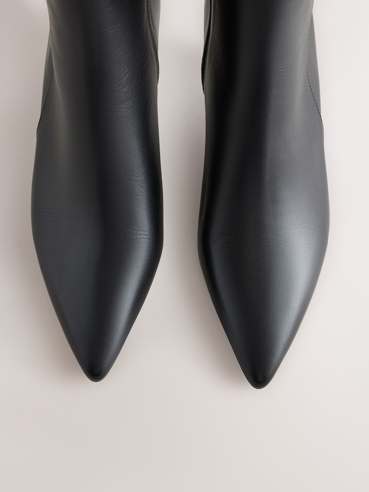 Black Standard fit Forever Comfort® Metal Heel Leather Ankle Boots - Image 5 of 5 Black Standard fit Forever Comfort® Metal Heel Leather Ankle Boots - Image 5 of 5