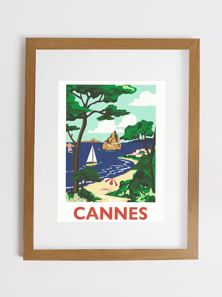 Joules fargerikt Cannes tremontert innrammet veggkunst - Bilde 2 av 4 Joules fargerikt Cannes tremontert innrammet veggkunst - Bilde 2 av 4