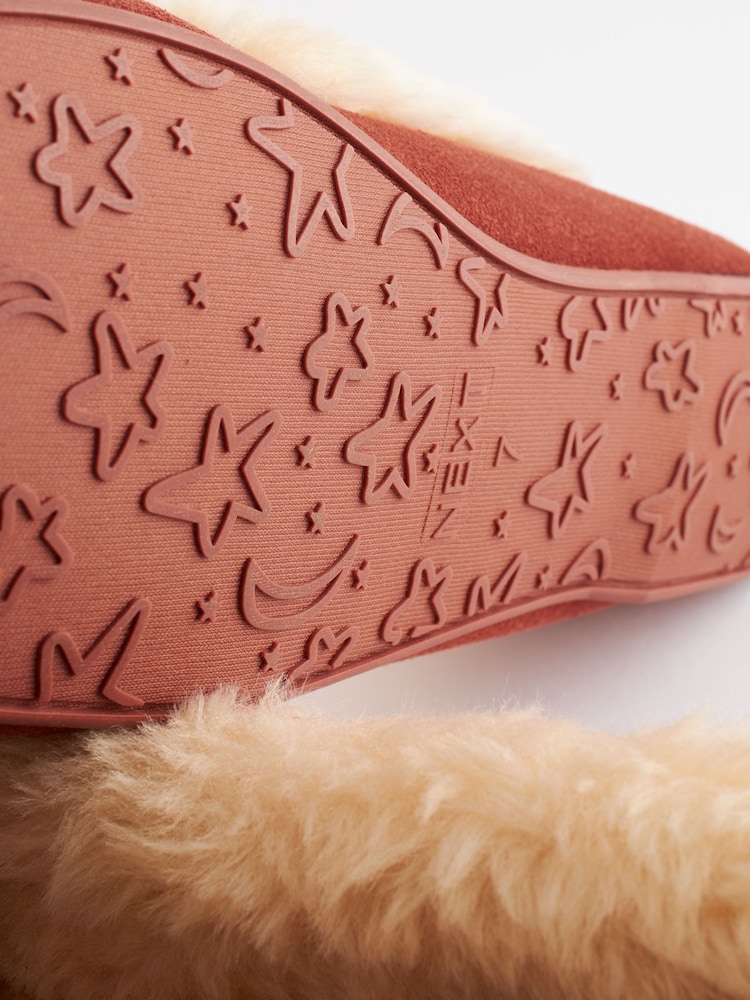 Rust Orange Suede Moccasin Slippers - Image 7 of 7