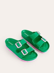 Boden Green Lyla Double Buckle Slides - Image 2 of 5