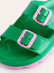 Boden Green Lyla Double Buckle Slides - Image 3 of 5