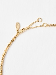 Oliver Bonas Blue Brielle Cowboy Boot Pendant Chain Necklace - Image 3 of 4