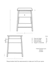 Swoon Mid Brown Auburn Mango Wood 1 Drawer Bedside Table - Image 3 of 6