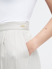 Barbour® Beige Straight Fit Celeste Linen Blend Tailored Trousers - Image 5 of 6