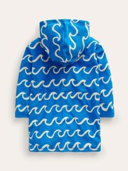 Boden Blue Appliqué Towelling Throw-On Robe - Image 2 of 3