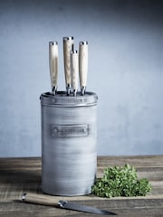 Industrial Kitchen 5 Piece Grey Knife Block Set - Image 1 of 3