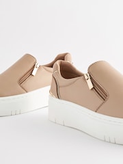 Серо-коричневый - Кроссовки с молнией с эффектом металлик Forever Comfort - Изображение 7 из 7