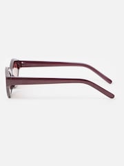 Oliver Bonas Brown Chocolate Brown Angled Sunglasses - Image 3 of 5