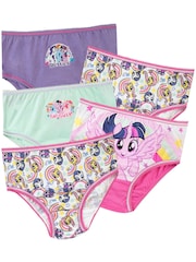 Character Grey Kids My Little Pony Multipack 100% Cotton Briefs 5 Packs - Image 1 of 5
