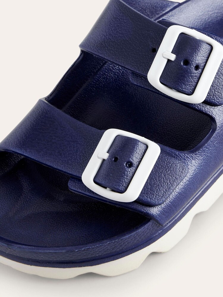 Boden Blue Lyla Double Buckle Slides - Image 4 of 4 Boden Blue Lyla Double Buckle Slides - Image 4 of 4