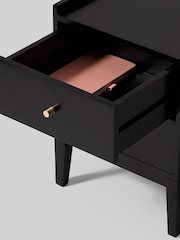 Swoon Black Newham Mango Wood 2 Drawer Bedside Table - Image 7 of 8